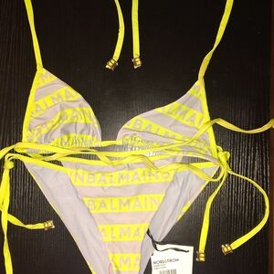 Balmain Yellow and Gray Women's Bikini